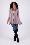 225751 Lavender Cotton Flaired Cardigan