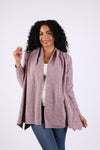 225751 Lavender Cotton Flaired Cardigan