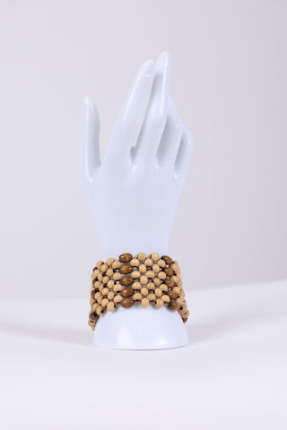 225802 Wooden Beaded Stretchy Bracelet