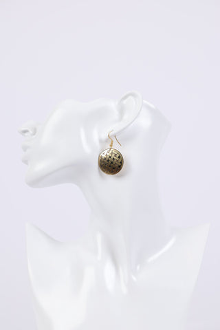225810 Checkered Boho Charm Earrings