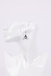 225816 Sliver White Stone Earrings