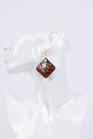225817 Tribal Stone Sqaure Earrings Assortment