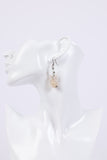 225818/2 Soft Pale Pink Stone Earrings