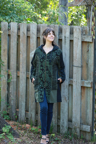 225901 Forest Green/Black Razor Cut Gypsy Jacket