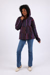 225906 Free-Spirited Violet Hoodie Jacket: Baja Prints