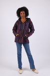 225906 Free-Spirited Violet Hoodie Jacket: Baja Prints