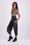 225907 Patchwork Hippie Harem Pants with High Waist