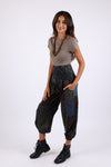 225907 Patchwork Hippie Harem Pants with High Waist