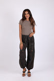225908 Ash Gray Patchwork Harem Hippie Pants