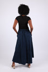 225909 Hippie Maxi Skirt: Flowy in Stonewash Blue