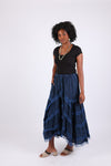 225910 Tierd Ruffle Skirt: Lace Detailing (Stonewash Colors)