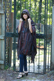 225913 Cocoa Baja Hippie Poncho: Hooded with Tassles
