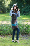 225914 Embroided Retro Hippie Jacket with Embroidery