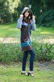 225914 Embroided Retro Hippie Jacket with Embroidery