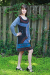 225915 Fall Hippie Dress: Long-Sleeve with Embroidery