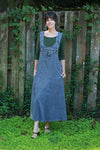 225916 Stonewash Overall Dress: Grey & Bue