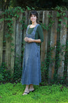 225916 Stonewash Overall Dress: Grey & Bue