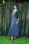 225916 Stonewash Overall Dress: Grey & Bue