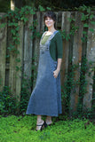 225916 Stonewash Overall Dress: Grey & Bue
