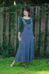 225916 Stonewash Overall Dress: Grey & Bue