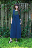 225916 Stonewash Overall Dress: Grey & Bue