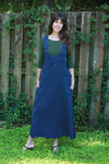 225916 Stonewash Overall Dress: Grey & Bue