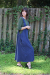 225916 Stonewash Overall Dress: Grey & Bue