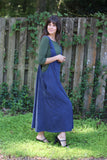 225916 Stonewash Overall Dress: Grey & Bue