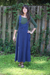 225916 Stonewash Overall Dress: Grey & Bue