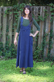 225916 Stonewash Overall Dress: Grey & Bue