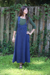 225916 Stonewash Overall Dress: Grey & Bue