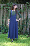 225916 Stonewash Overall Dress: Grey & Bue