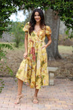 226005 Harvest Bloom Cotton Side-Tie Summer Dress
