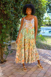 226008 Floral Pastel Patchwork Dress: Wild Botanique in Cotton