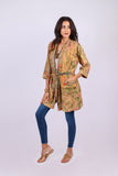 226009 Vintage Floral Cotton Kimono Robe: Patchwork