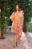 226031 Relaxed Fit Tunic Dress: Rose Meadow Patchwork