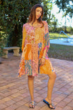 226031 Relaxed Fit Tunic Dress: Rose Meadow Patchwork