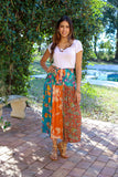 226041 XXL Multicolored Button Skirt: Wildflower Patchwork