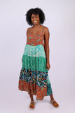 226046 Wildflower Patchwork Summer Spaghetti Strap Dress