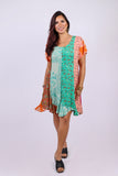 226047 XXL Wildflower Patchwork Short Summer Dress
