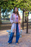 226053 Daydreamer Pastel Peach Kimono Robe