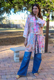 226053 Daydreamer Pastel Peach Kimono Robe