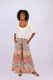 226054 Tiered Palazzo Pants: Daydreamer Blossom Patchwork