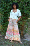 226054 Tiered Palazzo Pants: Daydreamer Blossom Patchwork