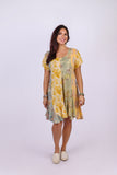 226063 Short Summer Dress: Sunflower Petal Patch
