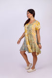 226063 Short Summer Dress: Sunflower Petal Patch