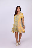 226063 Short Summer Dress: Sunflower Petal Patch