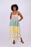 226067 Spaghetti Strap Summer Dress: Sunflower Petal Patch
