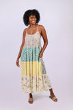 226067 Spaghetti Strap Summer Dress: Sunflower Petal Patch