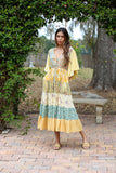 226068 Flutter Sleeve Summer Dress: Sunflower Petal Patch